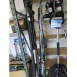 Bundle of various Shakespeare fishing rods