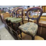 4 mahogany balloon back dining chairs