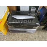 Boxed Avious DRW-1029 recordable DVD player and a boxed Daewoo DVD VHS recorder