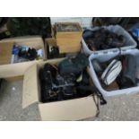 Approx. 6 large crates of various camera equipment incl. lenses, carry cases, vintage and modern