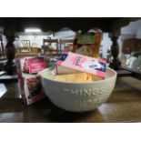 Mixing bowl containing various baking kits