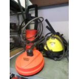 Karcher floor cleaner with Black & Decker power pressure washer