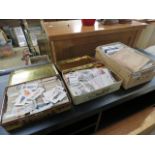 3 containers of various cigarette cards
