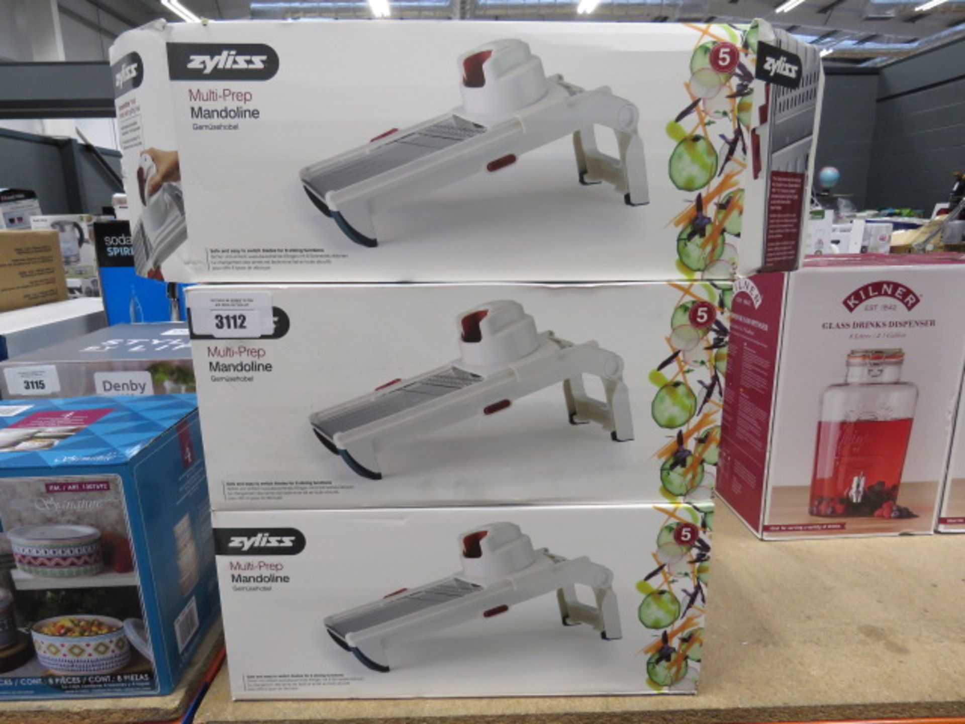 3 boxed multi prep food slicers