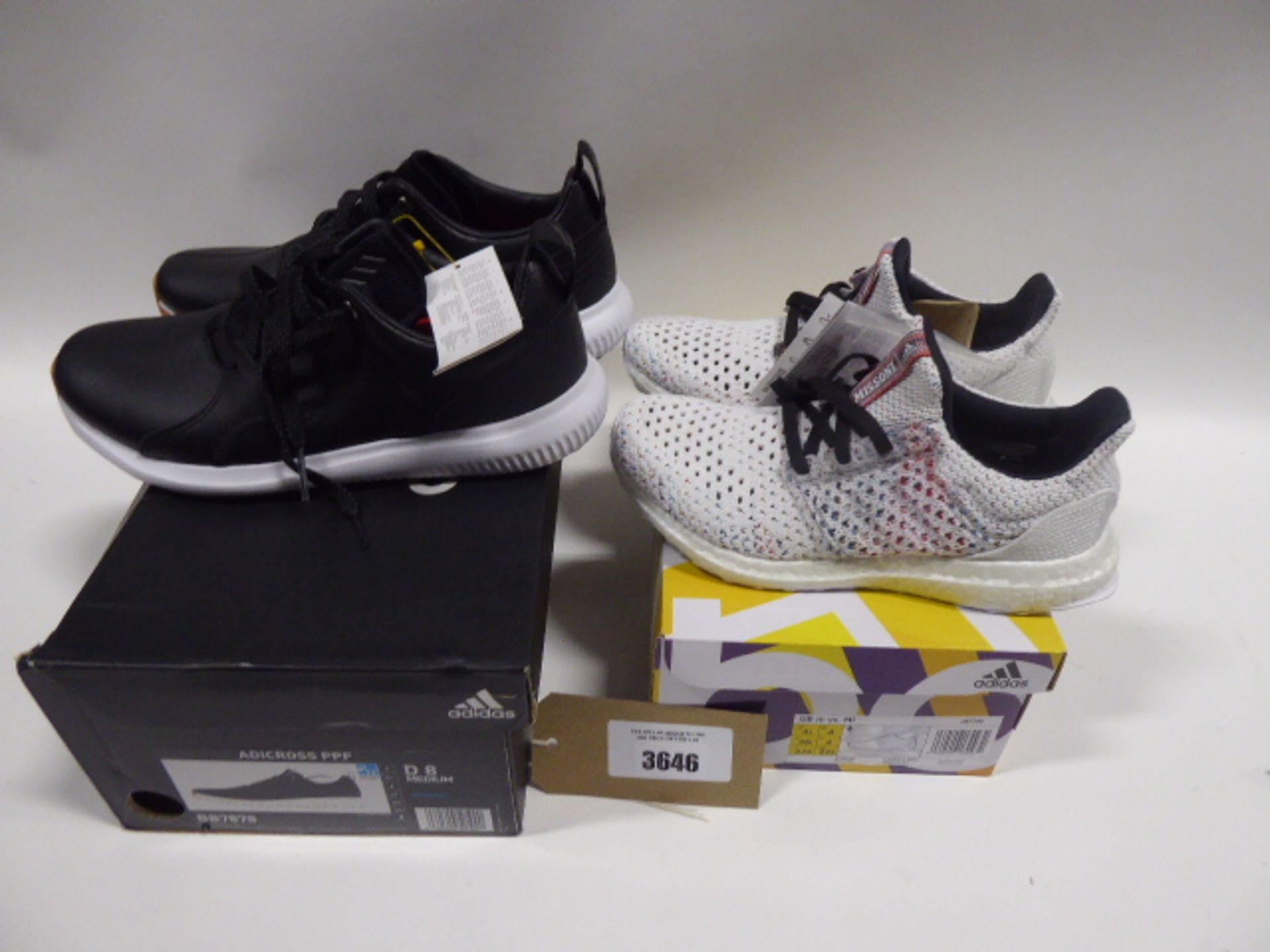 Adidas Adicross PPF size 8 and a pair of Adidas UB m vS Mi trainers size 4