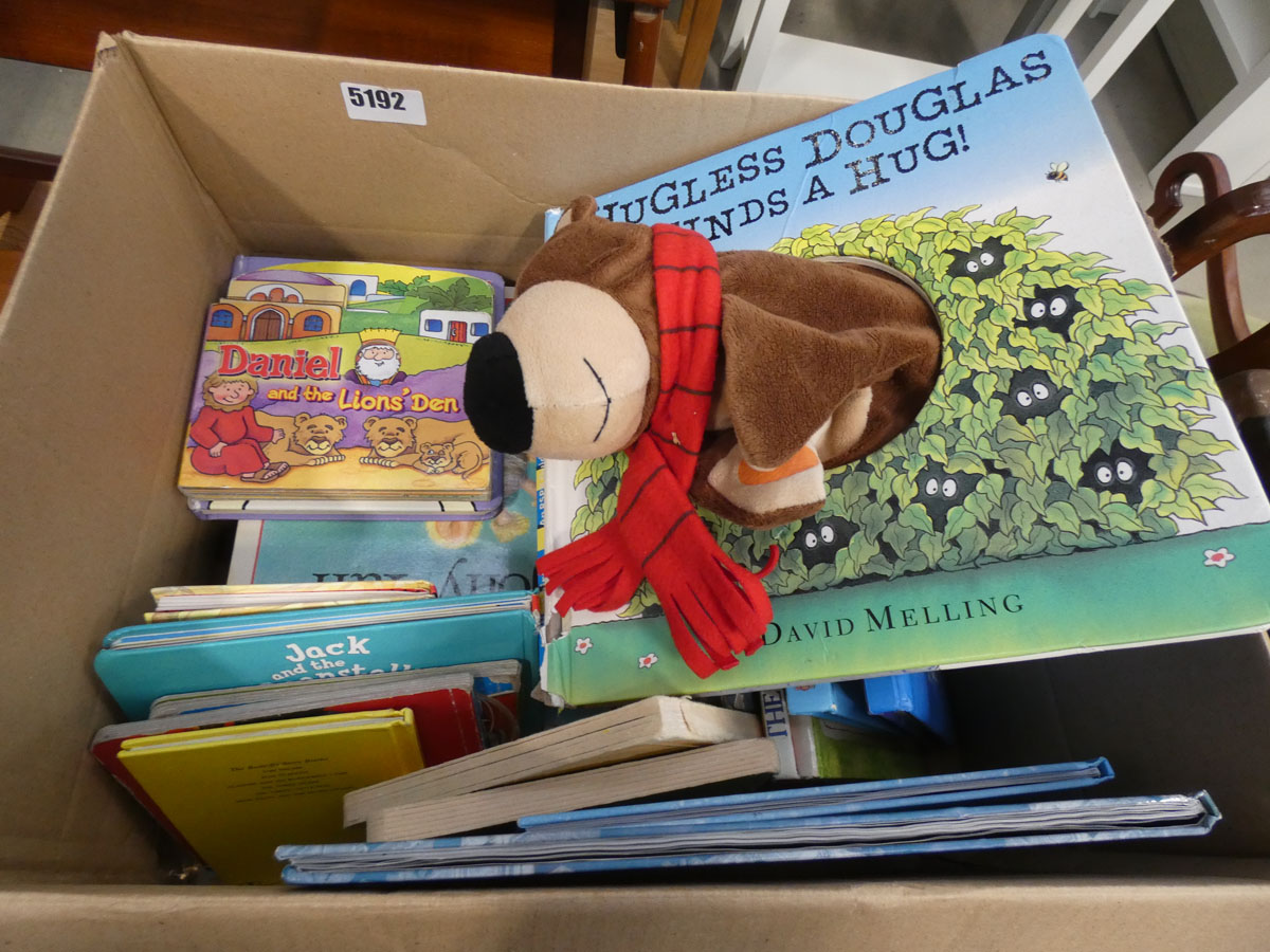 Box containing children's books