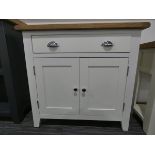 Chester White Painted Oak 2 Door Small Sideboard (2)