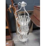 Metal three tier fruit basket