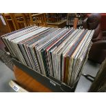 Box of vinyl records