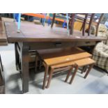 Dark wood Bayside refectory style table