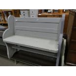 (14) Small painted two seater bench