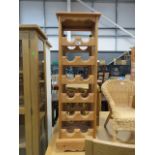 Pine wine rack