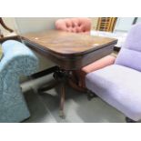 Victorian mahogany foldover tea table