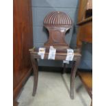 Victorian oak hall chair