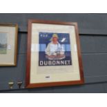 A framed and glazed Dubonnet advertising print