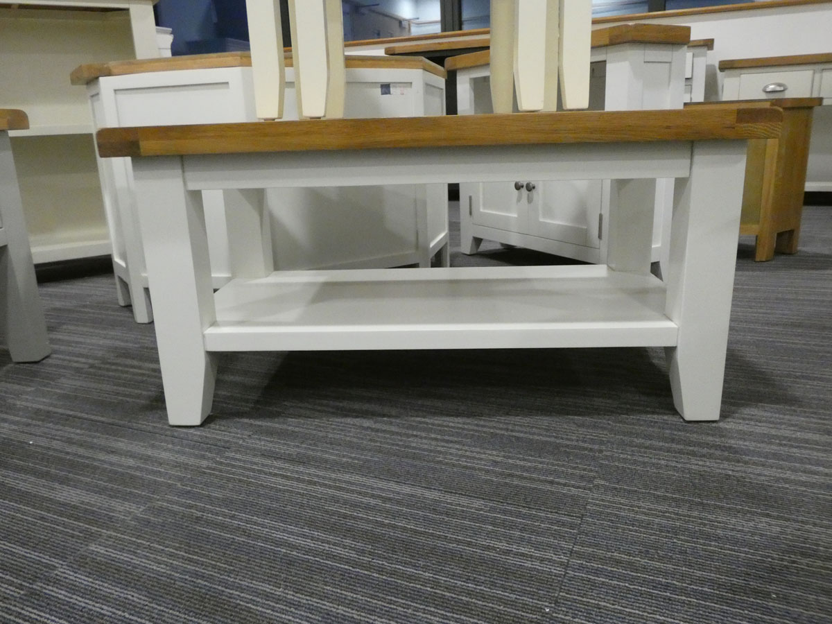 Suffolk White Painted Oak Small Coffee Table (10)