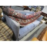 Blue floral fabric Parker Knoll drop-in sofa