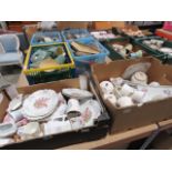(8) 2 boxes containing a quantity of Aynsley and other crockery