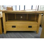 Rustic Oak Corner TV Unit (4)