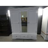 Florence White Painted Triple Wardrobe (23)