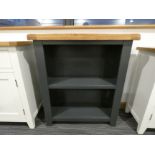 Hampshire Blue Painted Oak Low Bookcase (3)