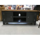 Hampshire Blue Painted Oak Large TV Unit (103)