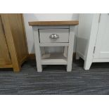Rutland Painted Oak Lamp Table with Drawer (50)