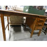 Oak desk with three drawers to the side