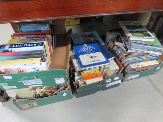 4 boxes containing reference books