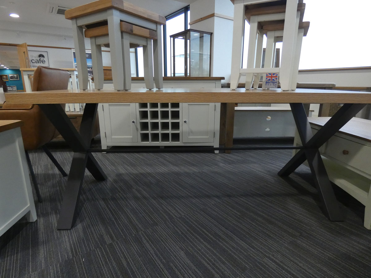 Urban Industrial Oak 1.8m Dining Table (9)