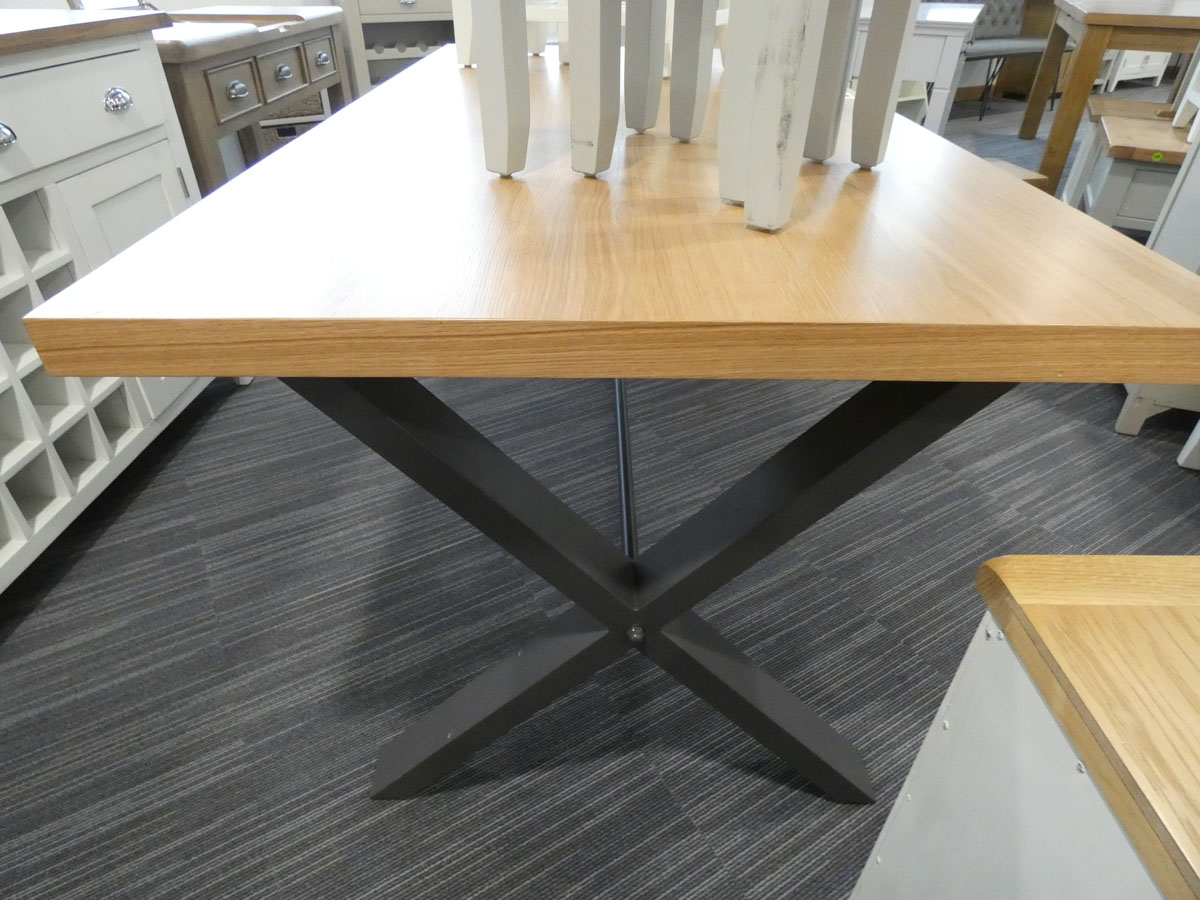 Urban Industrial Oak 1.8m Dining Table (9) - Image 2 of 2