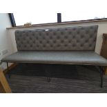 Industrial Grey 180cm Studded Back Bench (92)