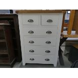 Hampshire White Painted Oak 2 Over 4 Chest (99)