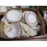 (1) A box containing a quantity of Royal Worcester Royal Garden pattern crockery