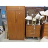 Austin suite double wardrobe with top box and a matching chest of four drawers