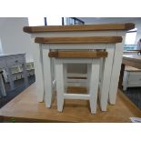 Chester White Painted Oak Nest of 3 Tables (57)