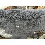 Grey sheepskin mat