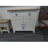 Chester White Painted Oak 2 Door Small Sideboard (90)