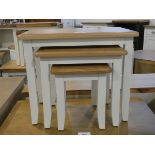 Gloucester White Painted Oak Nest of 3 Tables (17)