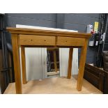 Oak 2 drawer dressing table