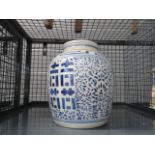 A blue & white ginger jar