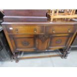 Dark oak sideboard with two drawers and two doors under