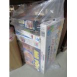 A bag containing board games