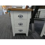 Chester White Painted Oak Large Bedside Table (52)