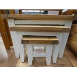 Suffolk White Painted Oak Nest of 3 Tables (78)