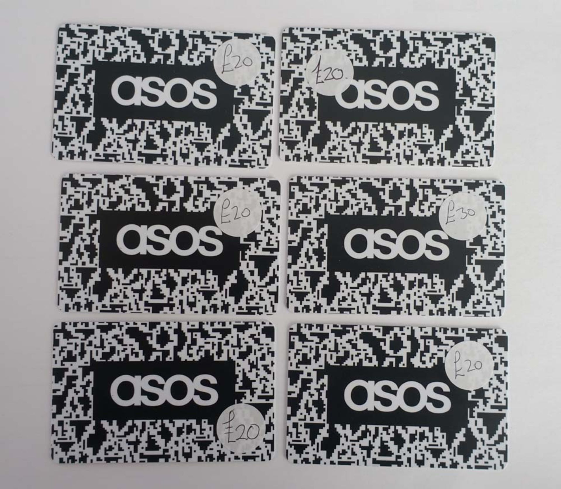 Asos (x6) - Total face value £130