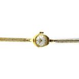 A ladies 9ct yellow gold manual wind wristwatch by Vertex,