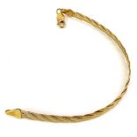 A 9ct two coloured gold articulated link bracelet, l. 18 cm, 6.