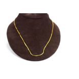 An 18ct yellow gold boxlink necklace, l. 50 cm, 5.