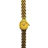 A ladies 9ct yellow gold manual wind wristwatch,